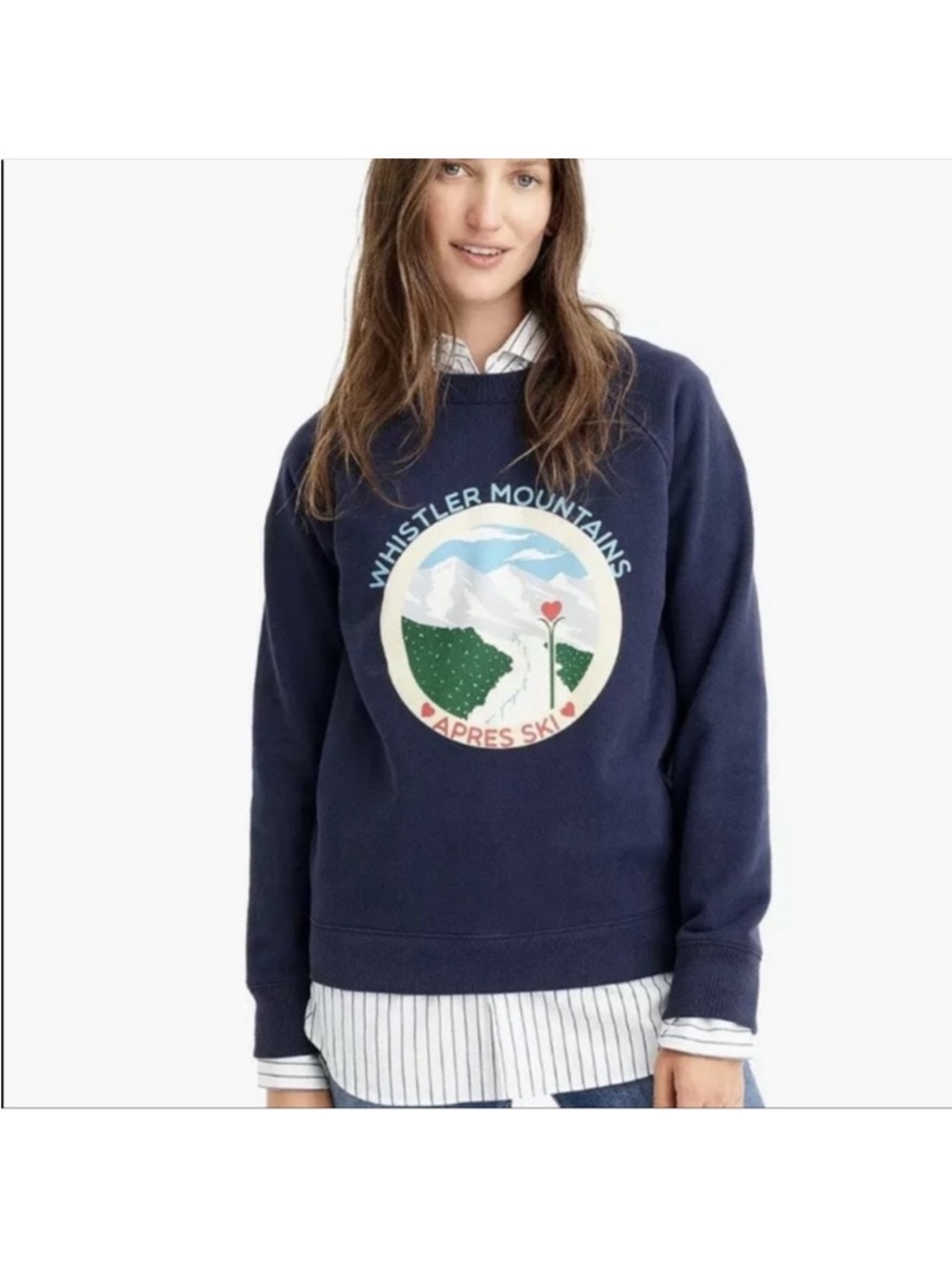 J. Crew Whistler Mountains Apres Ski Crewneck Sweatshirt XS